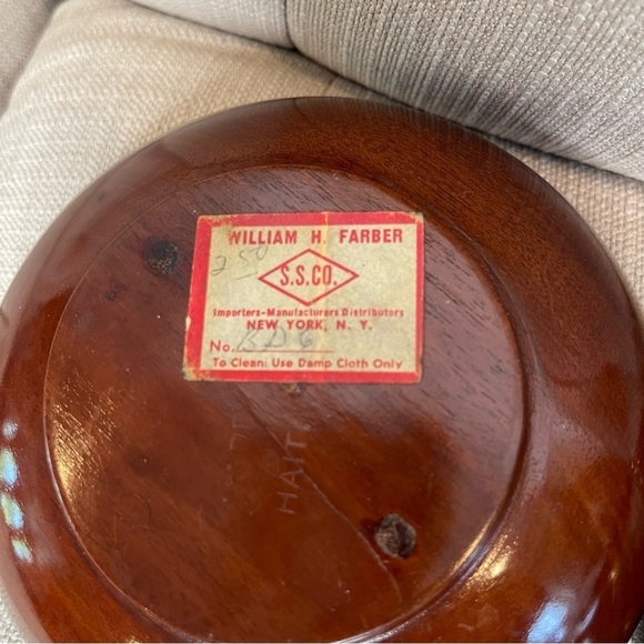 LOT of 5 Mahogany Wood bowl - Picture 3 of 9